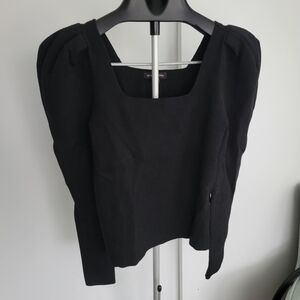 BANANA REPUBLIC Puff Shoulder Square Neck Sweater medium